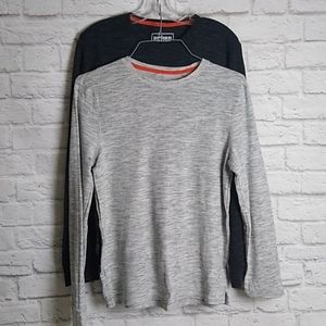 Set of 2 - lightweight Long- Sleeve Knit Shirts